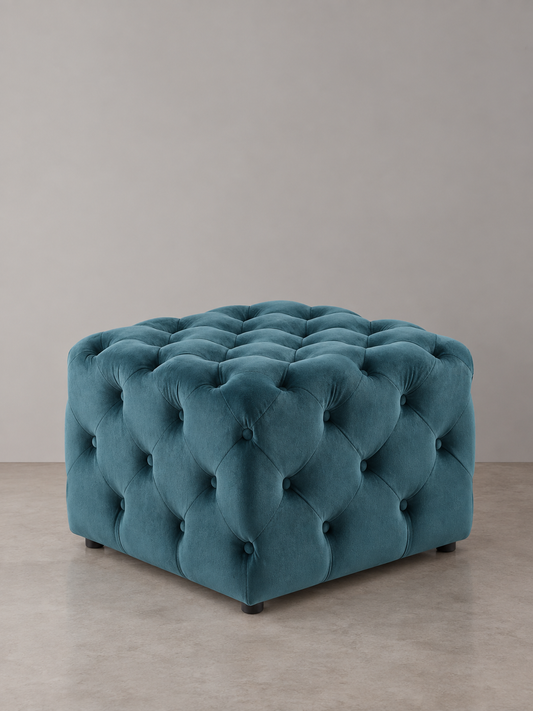 Cui Liu Everly Velvet Tufted Ottoman