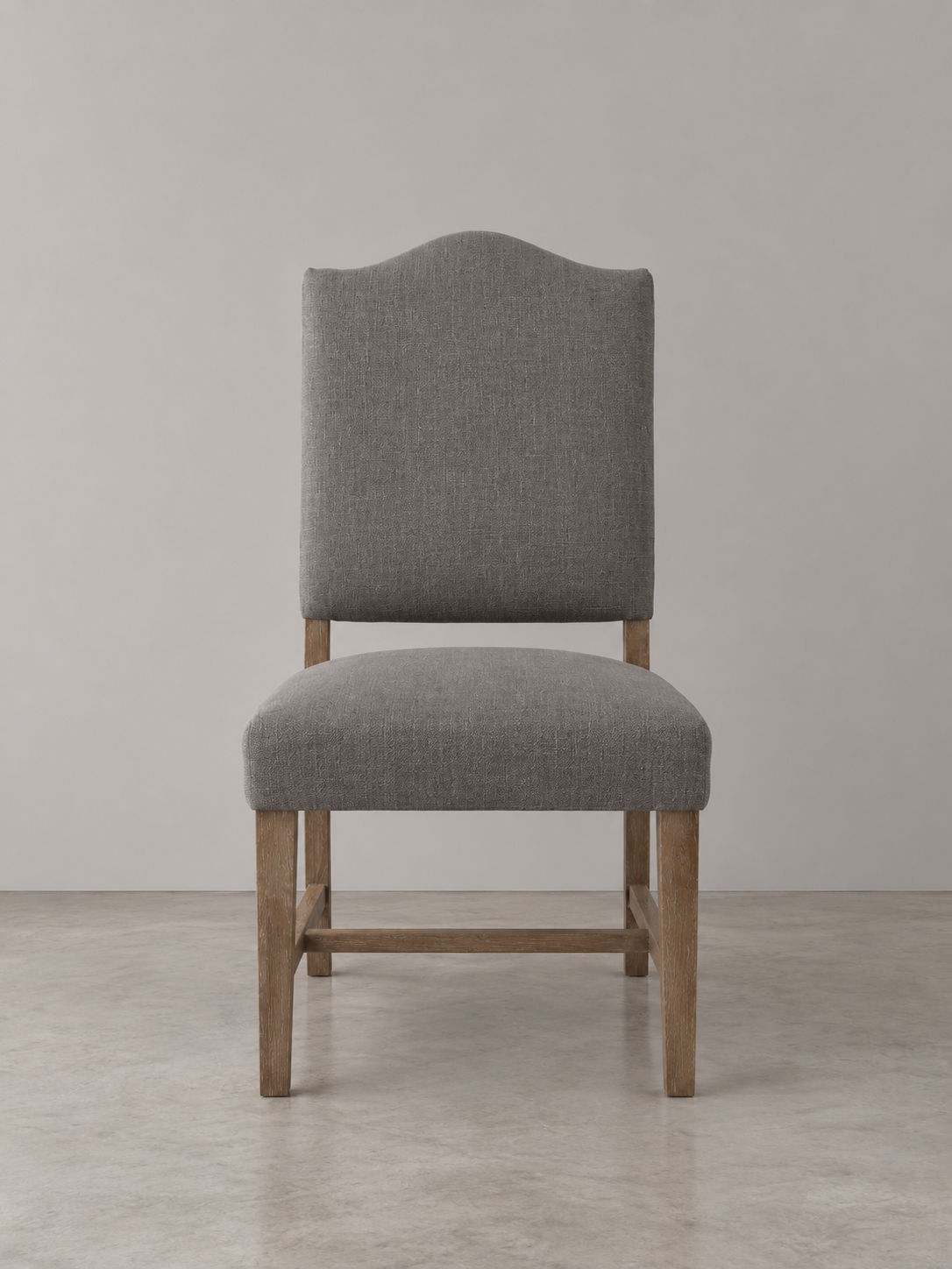 Cui Liu Grayson Upholstered Dining Kitchen Chair in Dark Grey Linen Fabric (Set of 2)