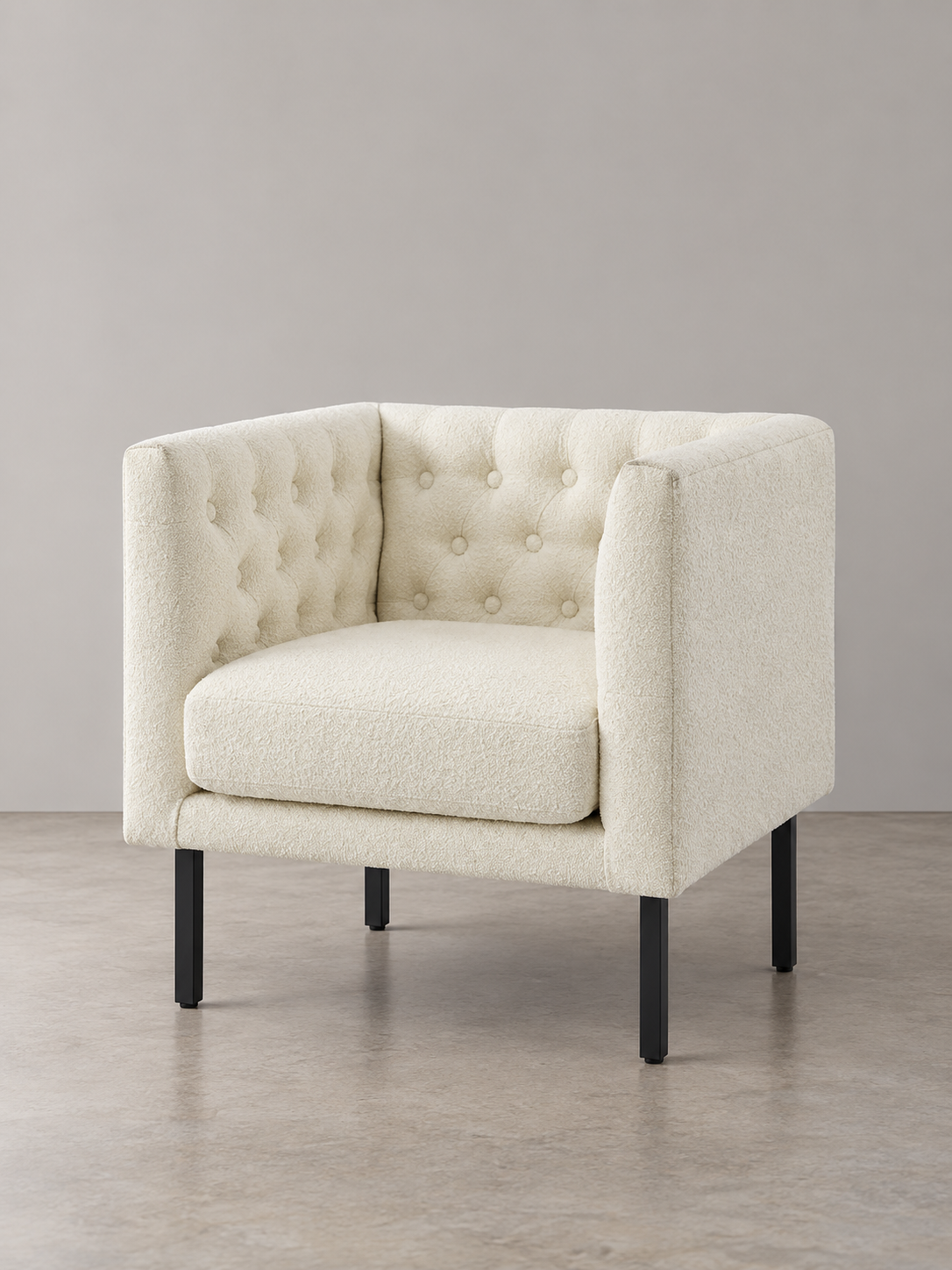 Cui Liu LaVine Tufted Club Chair with Metal Legs, Modern arm Chair for Living Room