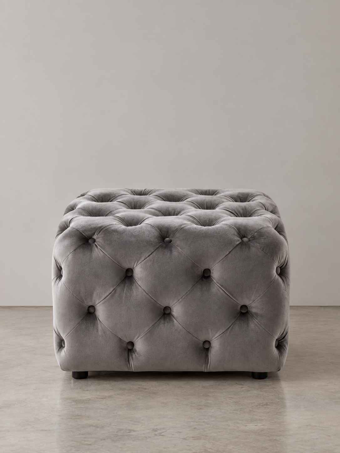Cui Liu Everly Velvet Tufted Ottoman