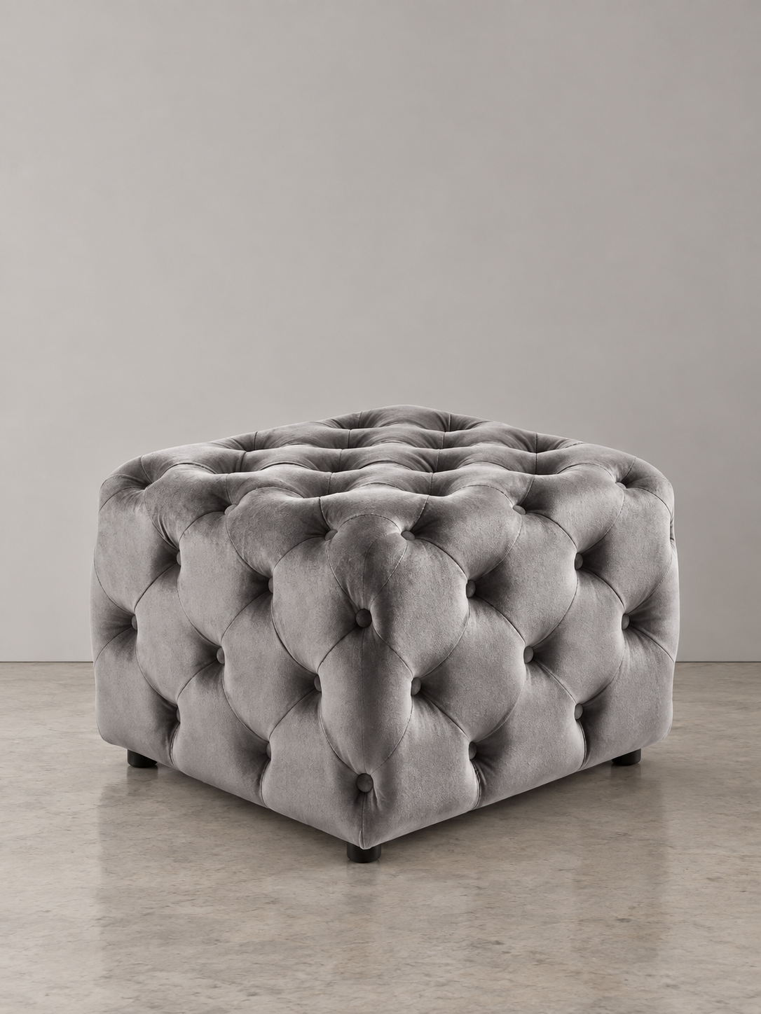 Cui Liu Everly Velvet Tufted Ottoman