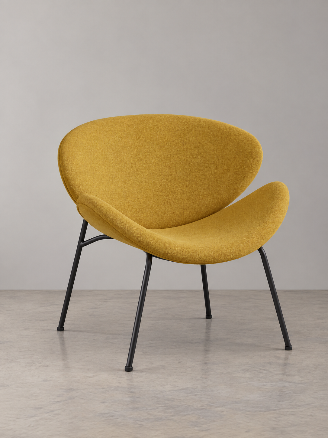 Cui Liu Amura Accent Chair Set of 2 Soft Plush Fabric Retro Designer Chairs with Matte Black Legs Mid Century Living Room Chairs