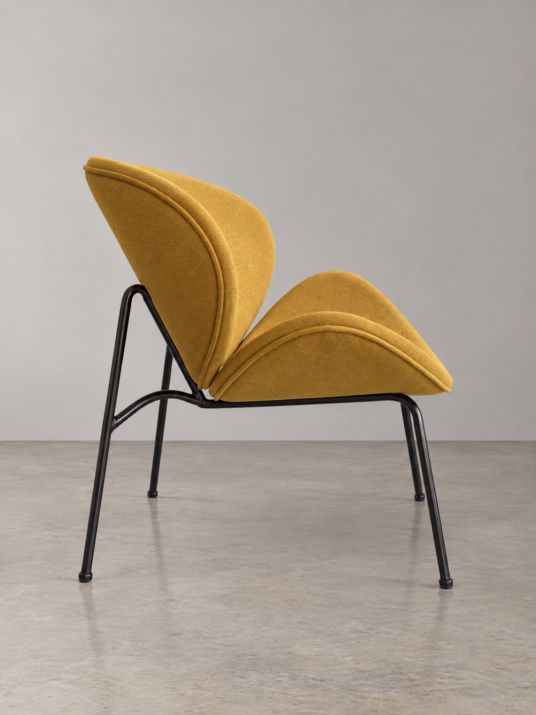 Cui Liu Amura Accent Chair Set of 2 Soft Plush Fabric Retro Designer Chairs with Matte Black Legs Mid Century Living Room Chairs