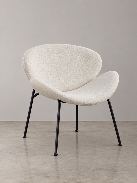 Cui Liu Amura Accent Chair Set of 2 Soft Plush Fabric Retro Designer Chairs with Matte Black Legs Mid Century Living Room Chairs