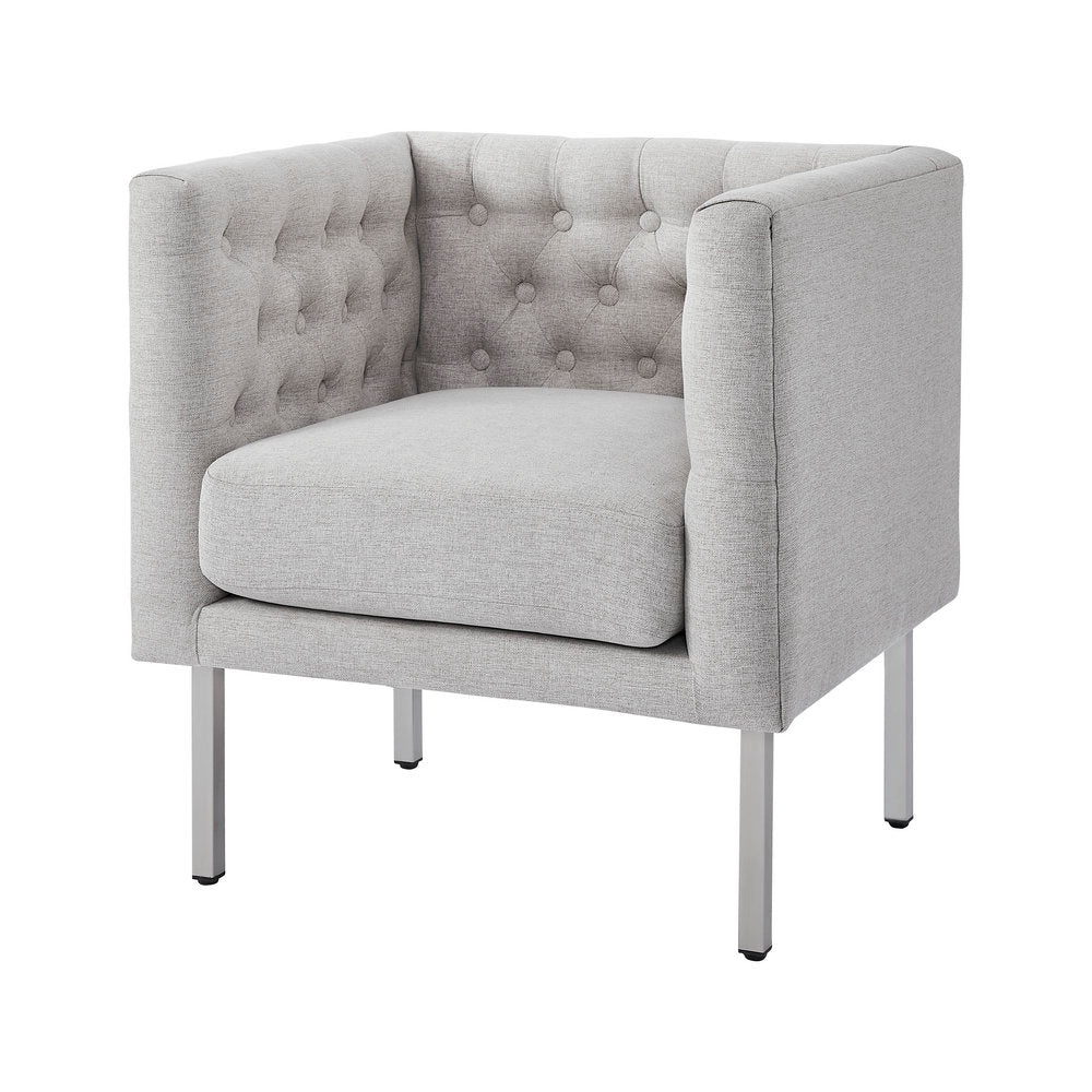 Cui Liu LaVine Tufted Club Chair with Metal Legs, Modern arm Chair for Living Room