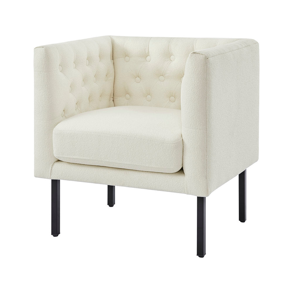 Cui Liu LaVine Tufted Club Chair with Metal Legs, Modern arm Chair for Living Room